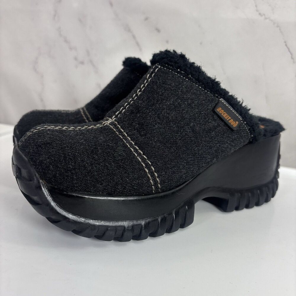 Vintage Y2K Rocket Dog Platform Mules Clogs sz 6 Chunky Grunge Clog Lug Sole - Picture 14 of 16